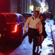 EXCLUSIVE: Anne Hathaway and Josh Hartnett are seen running and having fun on a untitled movie set in New York,