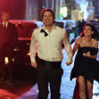 EXCLUSIVE: Anne Hathaway and Josh Hartnett are seen running and having fun on a untitled movie set in New York,