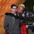 Gwyneth Paltrow/Timothee Chalamet on the set of "Marty Supreme"