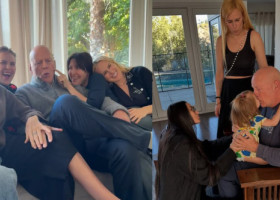 Un pupic dulce de la nepoțică și iubirea familiei, cel mai bun cadou pentru Bruce Willis la 70 de ani. Demi Moore a postat poze duioase