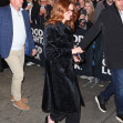 Julia Roberts, Danny Moder and their son Henry Daniel Moder seen leaving George Clooney's Broadway play 'Good Night and  Good Luck' in NYC