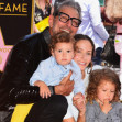 Jeff Goldblum, împreună cu soția sa Emilie Livingston și cei doi fii ai lor, Charlie Ocean Goldblum și River/ Profimedia