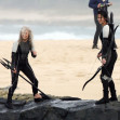 Jennifer Lawrence la filmările 'The Hunger Games Catching Fire'/ Profimedia
