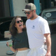 Dan Reynolds and Minka Kelly take their dog for a walk in Los Angeles