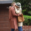 Martin Short and Meryl Streep share a kiss while filming "Only Murders in the Building" in New York