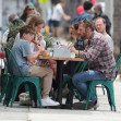 PREMIUM EXCLUSIVE Ben Affleck and daughter Violet outing, Violet carrying amazing vintage Marc Jacobs bag