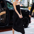 Dakota Johnson exudes elegance in a black Ferragamo dress at the Global Ambassadorship Celebration in NYC