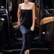 Dakota Johnson exudes elegance in a black Ferragamo dress at the Global Ambassadorship Celebration in NYC
