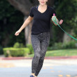 PREMIUM EXCLUSIVE Jennifer Garner FaceTimes A Friend During Her Daily Mile Jog