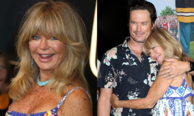 Comorile ei. Goldie Hawn, fericită lângă nepoți și în brațele fiului său Oliver, la premiera „Happy Gilmore 2”