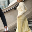 After recently causing a media frenzy, Pamela Anderson and Liam Neeson leave a London hotel.