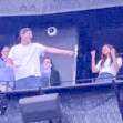 Ashton Kutcher and Mila Kunis at the Backstreet Boys concert