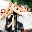 Katie Holmes and Joshua Jackson keep the chemistry alive while filming 'Happy Hours' in NYC