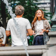 Katie Holmes, Constance Wu, Joshua Jackson are on Location on 'Happy Hour' in New York City