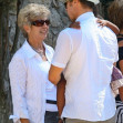**STOCK PHOTOS** Brad Pitt, his daughter Zahara, and the actor's Parents visit the Maeght Foundation.