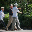 **STOCK PHOTOS** Brad Pitt, his daughter Zahara, and the actor's Parents visit the Maeght Foundation.