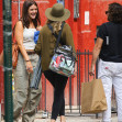Suri Cruise is all smiling after visiting Katie Holmes at the Film Set in New York City