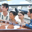 Lily Collins, surprinsă la filmările pentru „Emily in Paris” în Veneția/ Profimedia