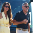 George and Amal Clooney arrive by water taxi for Venice Film Festival