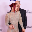 CENTURY CITY, LOS ANGELES, CALIFORNIA, USA - MAY 16: Sharna Burgess and fiancé Brian Austin Green arrive at the 32nd Annual Race To Erase MS Gala 2025 held at the Fairmont Century Plaza on May 16, 2025 in Century City, Los Angeles, California, United Stat