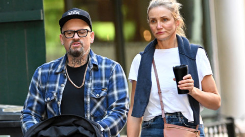 „Regina” lui. Cameron Diaz, alături de Benji Madden, la un an de la ultima lor apariție în public. Soții, la plimbare cu fiul lor