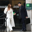 Jennifer Lopez Films 'Office Romance' In Hoboken
