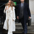Jennifer Lopez Films 'Office Romance' In Hoboken