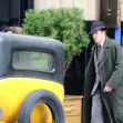 Nicolas Cage is Spotted on the set of Spider-Man Noir in Los Angeles