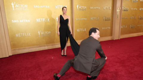 Ea joacă în „Diplomata”, el în „The Beast In Me”. Soții Keri Russell și Matthew Rhys au făcut furori la Actor Awards