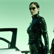 USA. Randall Duk Kim and Carrie-Anne Moss in a scene from the ©Warner Bros film : The Matrix Reloaded (2003).Plot: Neo and his allies race against time before the machines discover the city of Zion and destroy it. While seeking the truth about the Matrix
