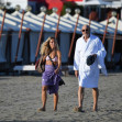 73 year old actor Charles Dance OBE looks in incredible shape as he is seen with his girlfriend at the beach in Venice!