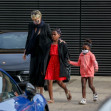 *EXCLUSIVE* Charlize Theron has dinner with her two children Jackson and August at Nobu