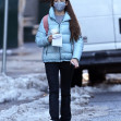 Suri Cruise is seen grabing her coffee in soho New York Cirty while heading home