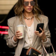 Actress turned businesswoman Jessica Alba arriving at her office in L.A.