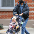 Russian model Irina Shayk and her daughter Lea Cooper walk home in West Village in New York City