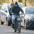 EXCLUSIVE: * EMBARGO: Strictly No Web Before 9pm April 6th 2021 GMT *"The Transporter"Jason Statham And Rosie Huntington-whiteley Ride Together On Electric Bike