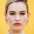Lily James poses on the red carpet for the UK premiere of YESTERDAY