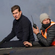*PREMIUM-EXCLUSIVE* MUST CALL FOR PRICING BEFORE USAGE - TOM TO THE RESCUE!!!! Action man Tom Cruise grabs cameraman and stops him from falling off train while filming MI7,Living up to his All Action Hero Status, The American Actor Tom Cruise shoots a