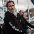 Joaquin Phoenix protests with Animal Equality