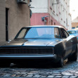 A Dodge Charger on the streets of Edinburgh during the filming of Fast and Furious 9 in September 2019. Taken at Stevenlaw's Close along Cowgate.
