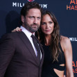 Westwood, United States. 20th Aug, 2019. WESTWOOD, LOS ANGELES, CALIFORNIA, USA - AUGUST 20: Actor Gerard Butler and girlfriend Morgan Brown arrive at the Los Angeles Premiere Of Lionsgate's 'Angel Has Fallen' held at the Regency Village Theatre on August