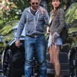 *EXCLUSIVE* Gerard Butler has steamy PDA session with GF Monica Brown after installing bike rack