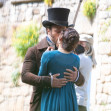 EXCLUSIVE: Dakota Johnson And Cosmo Jarvis Share A Passionate Kiss As They Film Netflix's Adaptation Of Jane Austen's Persuasion In Bath