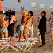 *PREMIUM-EXCLUSIVE* Beach Wedding for Pamela Anderson and Tommy Lee on 'Pam and Tommy' Set **WEB EMBARGO UNTIL 2:15 pm EDT on June 23, 2021**
