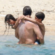 *EXCLUSIVE* Javier Bardem and Penelope Cruz spotted enjoying a day at the beach with their kids out in Sardinia. - ** WEB MUST CALL FOR PRICING **