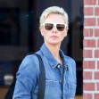 *EXCLUSIVE* Charlize Theron doubles up her denim for lunch at Sugarfish