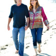 Victoria Principal Walking on the Beach With Rumored Boyfriend Rick Osborn