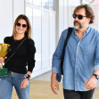*EXCLUSIVE* Penélope Cruz seen holding her Volpi cup (best actress Venice Film Festival) while out with her husband Javier Bardem in Venice