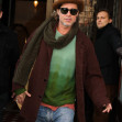 Brad Pitt checks out of his NYC Hotel.