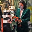 *EXCLUSIVE* WEB MUST CALL FOR PRICING  - The American actor and musician Jared Leto offers some flowers to the Romanian actress and model Madalina Ghenea before going for a dinner together out in Milan.*PICTURES TAKEN ON THE 25/09/2021*